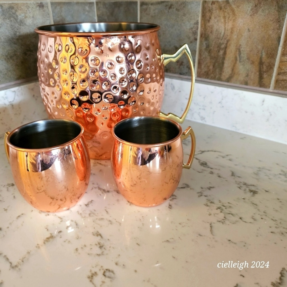 Moscow Mule mugs and ice bucket